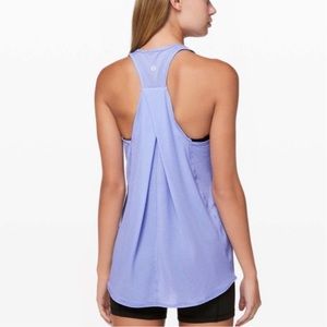 LULULEMON Striped Essentials Tank Top Light Purple Lilac Size 2